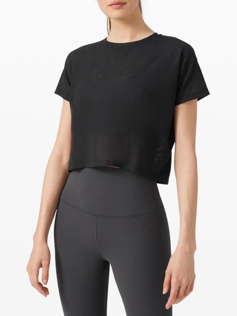 Lululemon Mesh Textured Short Sleeve Top